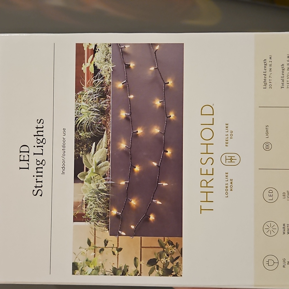 Threshold String Lights 2 Boxes Of Warm White New